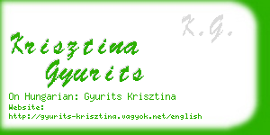 krisztina gyurits business card